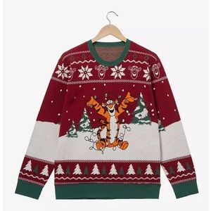 Disney Winnie the Pooh Tigger Holiday Lights Light-Up Sweater BoxLunch Exclusive